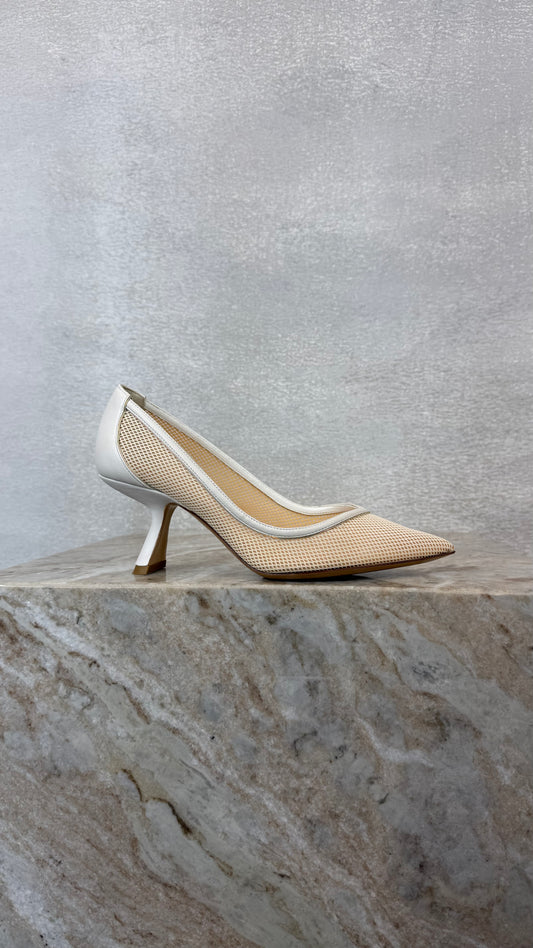 mesh white pumps from nicholas kirkwood