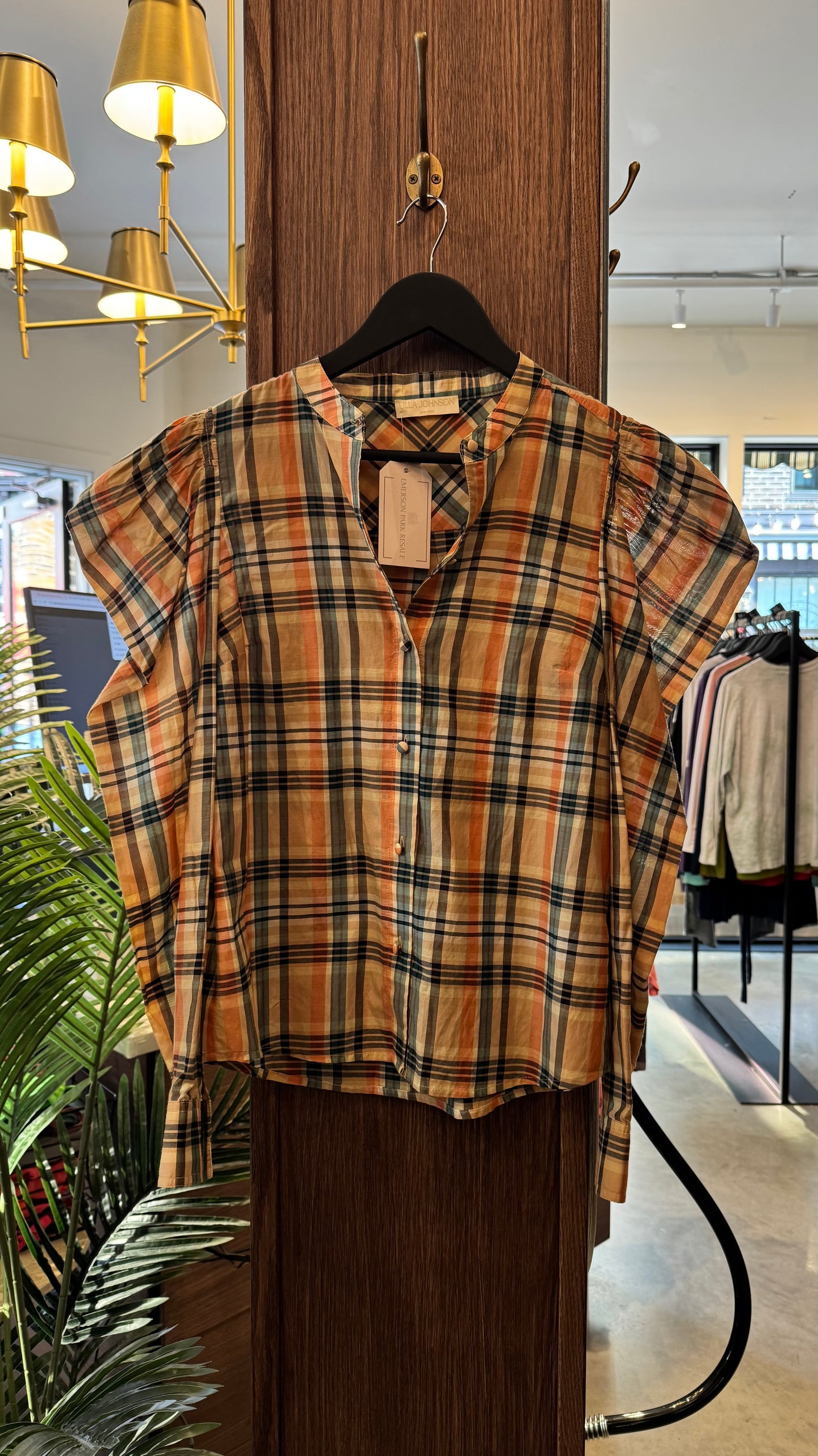 Ulla Johnson Plaid Blouse - Size 4