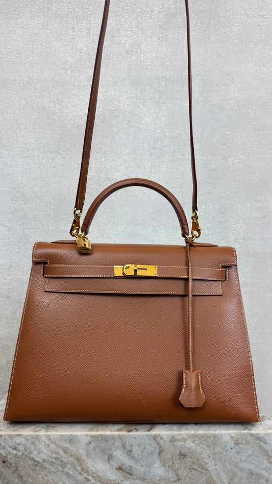 Hermes Kelly 32 epsom leather vintage