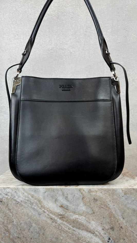 black prada crossbody leather