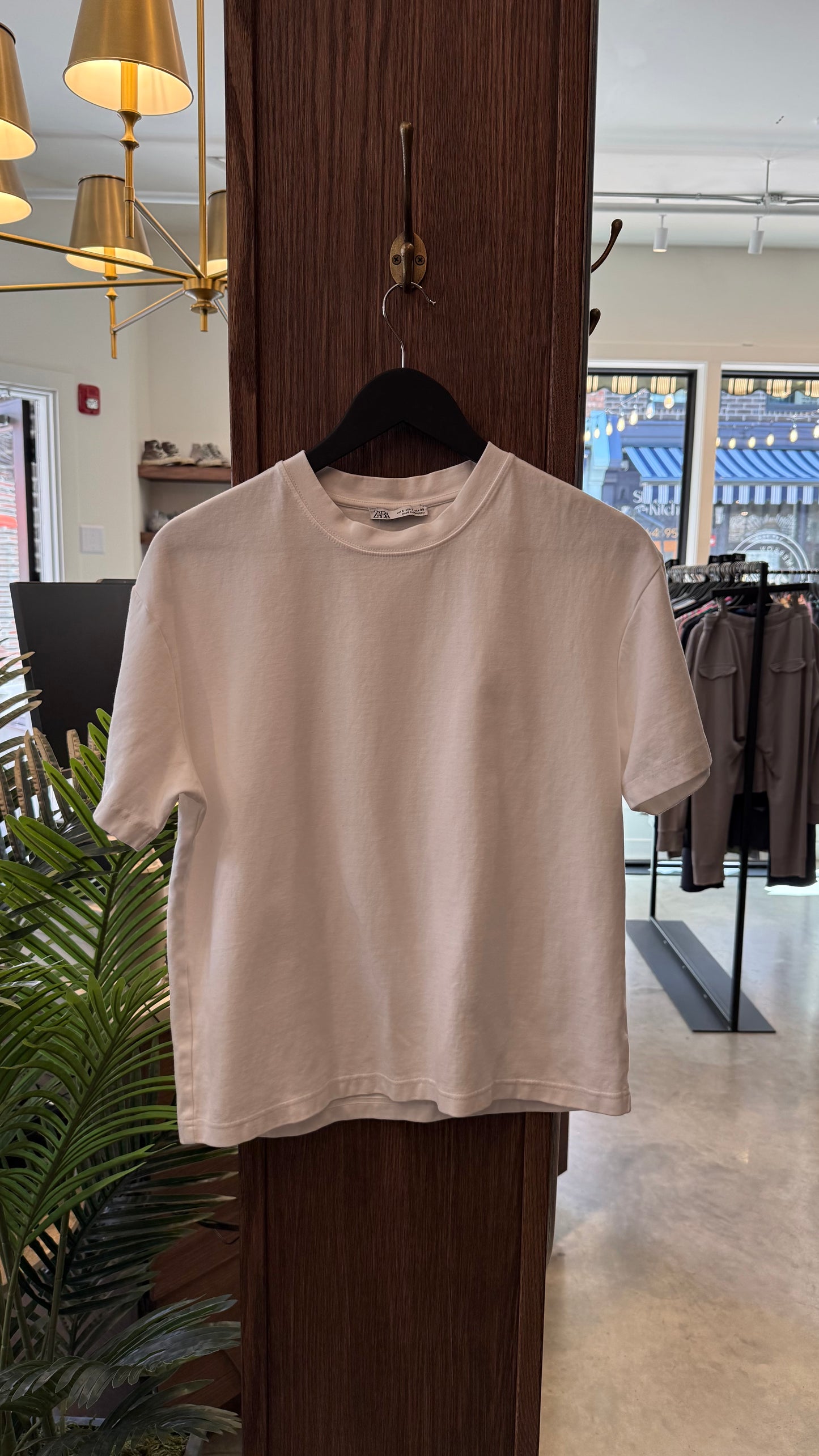 Zara White T-Shirt - Size S
