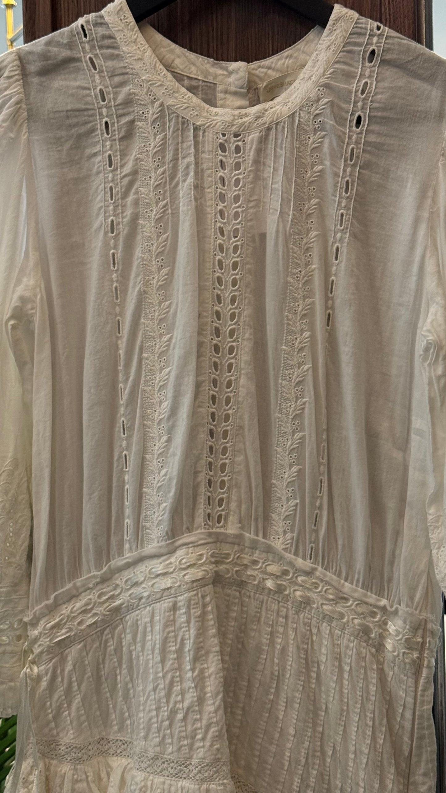 LoveShackFancy Eyelet Mini Dress