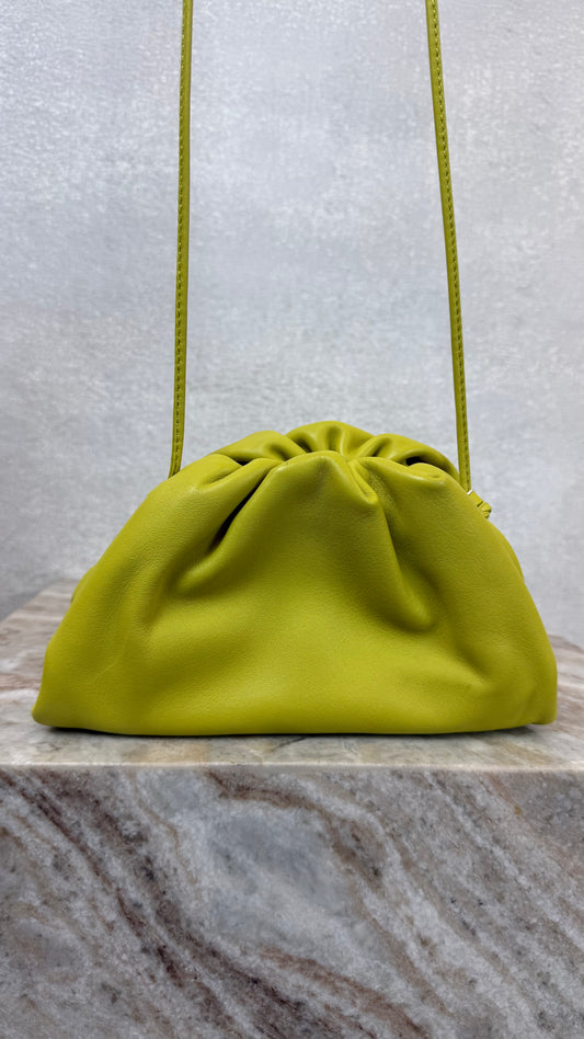 lime green mini bottega veneta pouch