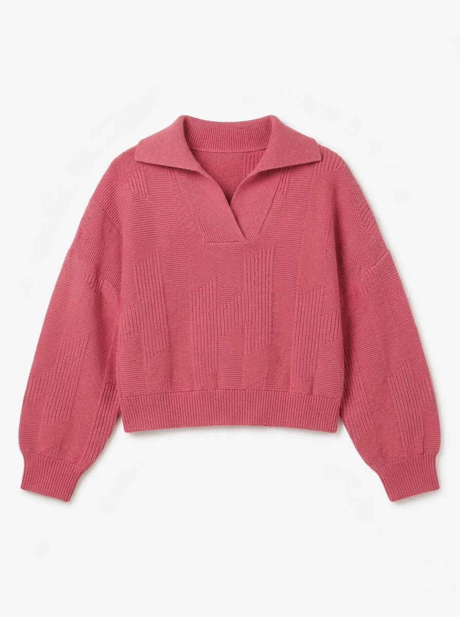 h logo hermes sweater with wide collar