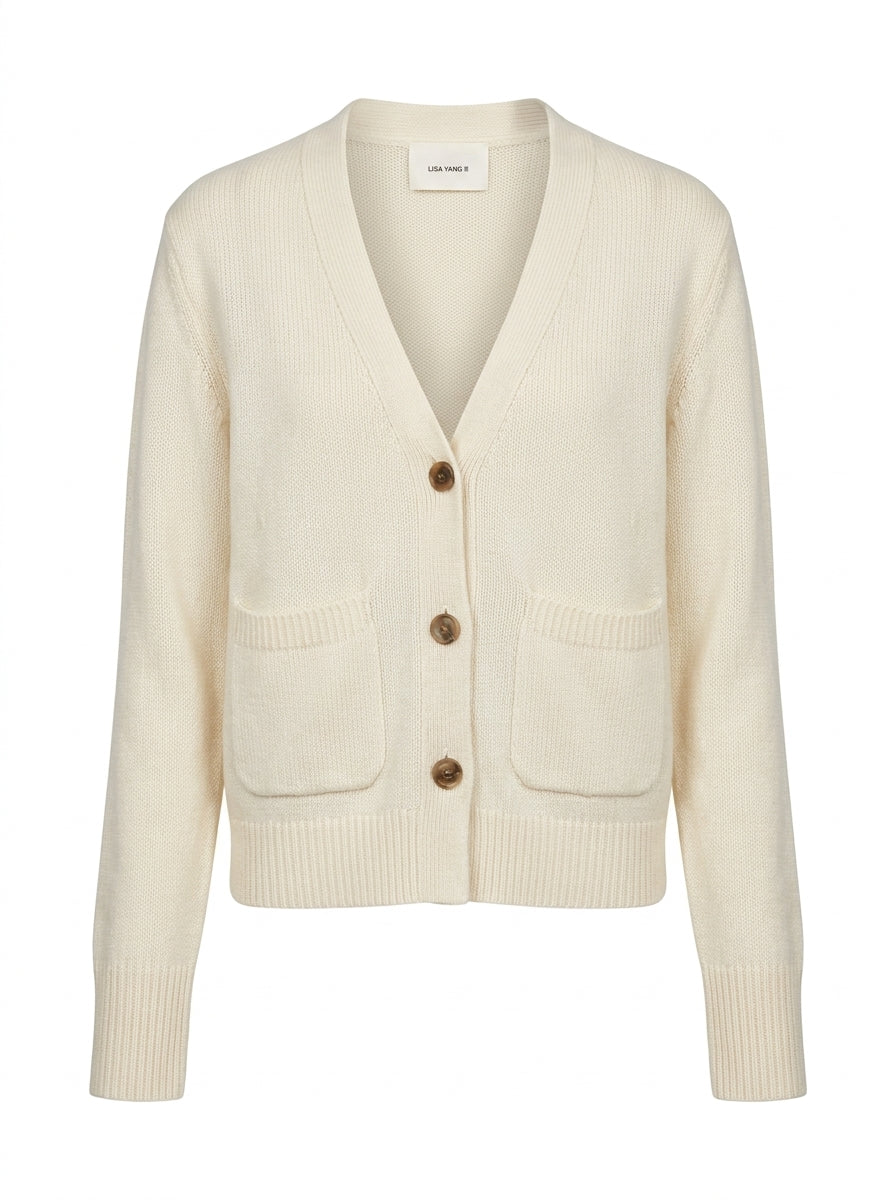 lisa-yang-size-s — cream cardigan cashmere